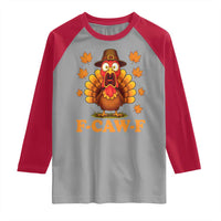F-Caw-F Funny Turkey Raglan Shirt Happy Thanksgiving Day Autumn Family Dinner - Wonder Print Shop
