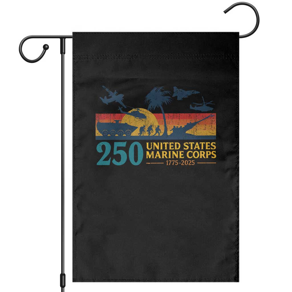 Marine 250th Anniversary Garden Flag Patriotic Military Gift for Veterans - Wonder Print Shop