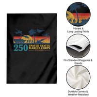 Marine 250th Anniversary Garden Flag Patriotic Military Gift for Veterans - Wonder Print Shop