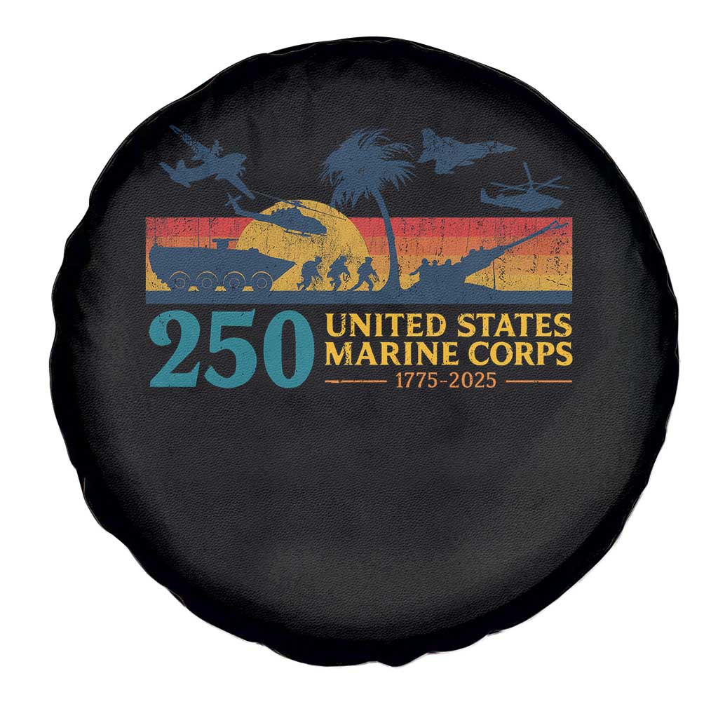 Marine 250th Anniversary Spare Tire Cover Patriotic Military Gift for Veterans - Wonder Print Shop