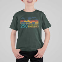 Marine 250th Anniversary T Shirt For Kid Patriotic Military Gift for Veterans - Wonder Print Shop
