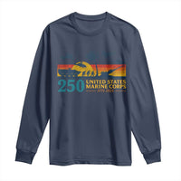 Marine 250th Anniversary Long Sleeve Shirt Patriotic Military Gift for Veterans - Wonder Print Shop