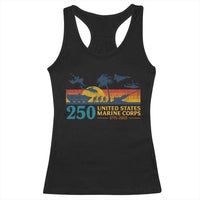 Marine 250th Anniversary Racerback Tank Top Patriotic Military Gift for Veterans - Wonder Print Shop