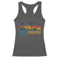 Marine 250th Anniversary Racerback Tank Top Patriotic Military Gift for Veterans - Wonder Print Shop