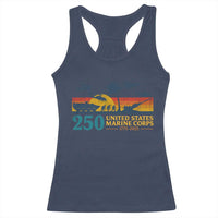 Marine 250th Anniversary Racerback Tank Top Patriotic Military Gift for Veterans - Wonder Print Shop