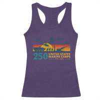 Marine 250th Anniversary Racerback Tank Top Patriotic Military Gift for Veterans - Wonder Print Shop