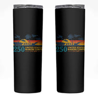 Marine 250th Anniversary Skinny Tumbler Patriotic Military Gift for Veterans - Wonder Print Shop