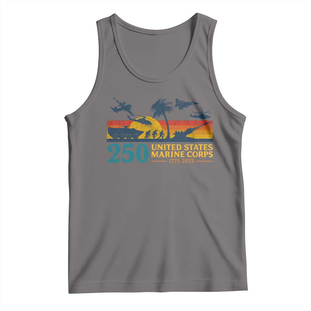 Marine 250th Anniversary Tank Top Patriotic Military Gift for Veterans - Wonder Print Shop