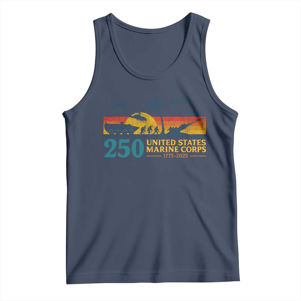 Marine 250th Anniversary Tank Top Patriotic Military Gift for Veterans - Wonder Print Shop