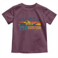 Marine 250th Anniversary Toddler T Shirt Patriotic Military Gift for Veterans - Wonder Print Shop