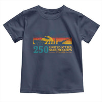 Marine 250th Anniversary Toddler T Shirt Patriotic Military Gift for Veterans - Wonder Print Shop