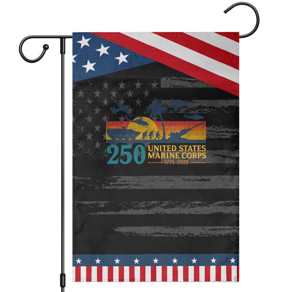 Marine 250th Anniversary Garden Flag Patriotic Military Gift for Veterans