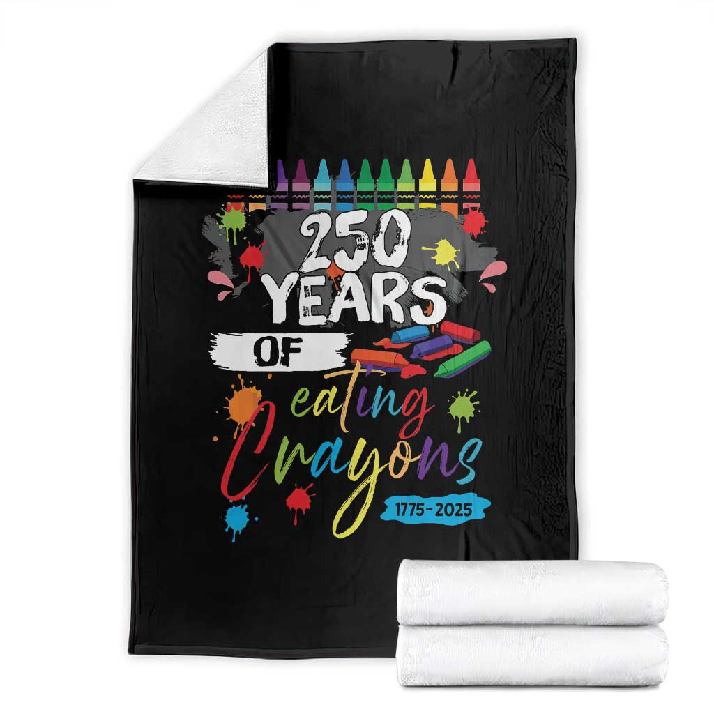 250 Years Of Eating Crayons Throw Blanket Marine Veteran 250th Anniversary - Wonder Print Shop