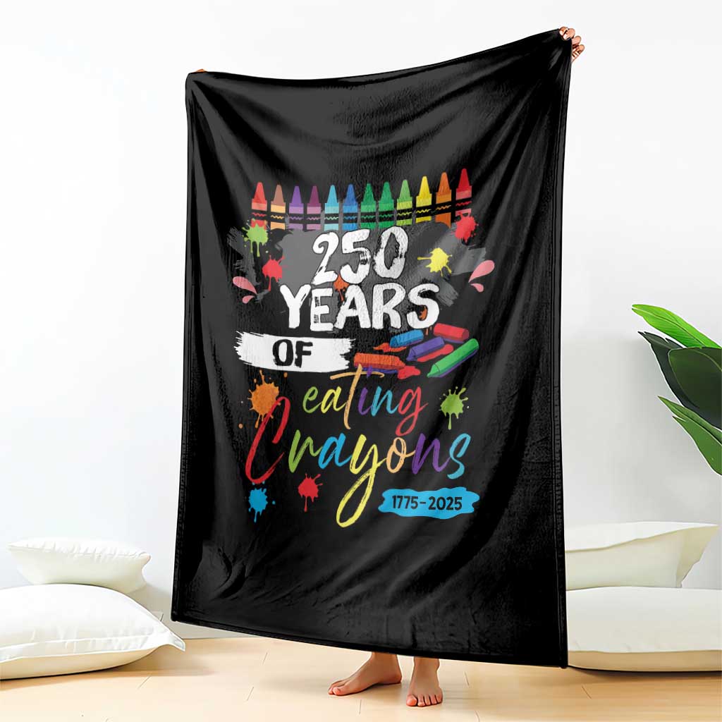 250 Years Of Eating Crayons Throw Blanket Marine Veteran 250th Anniversary - Wonder Print Shop