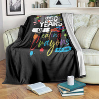 250 Years Of Eating Crayons Throw Blanket Marine Veteran 250th Anniversary - Wonder Print Shop