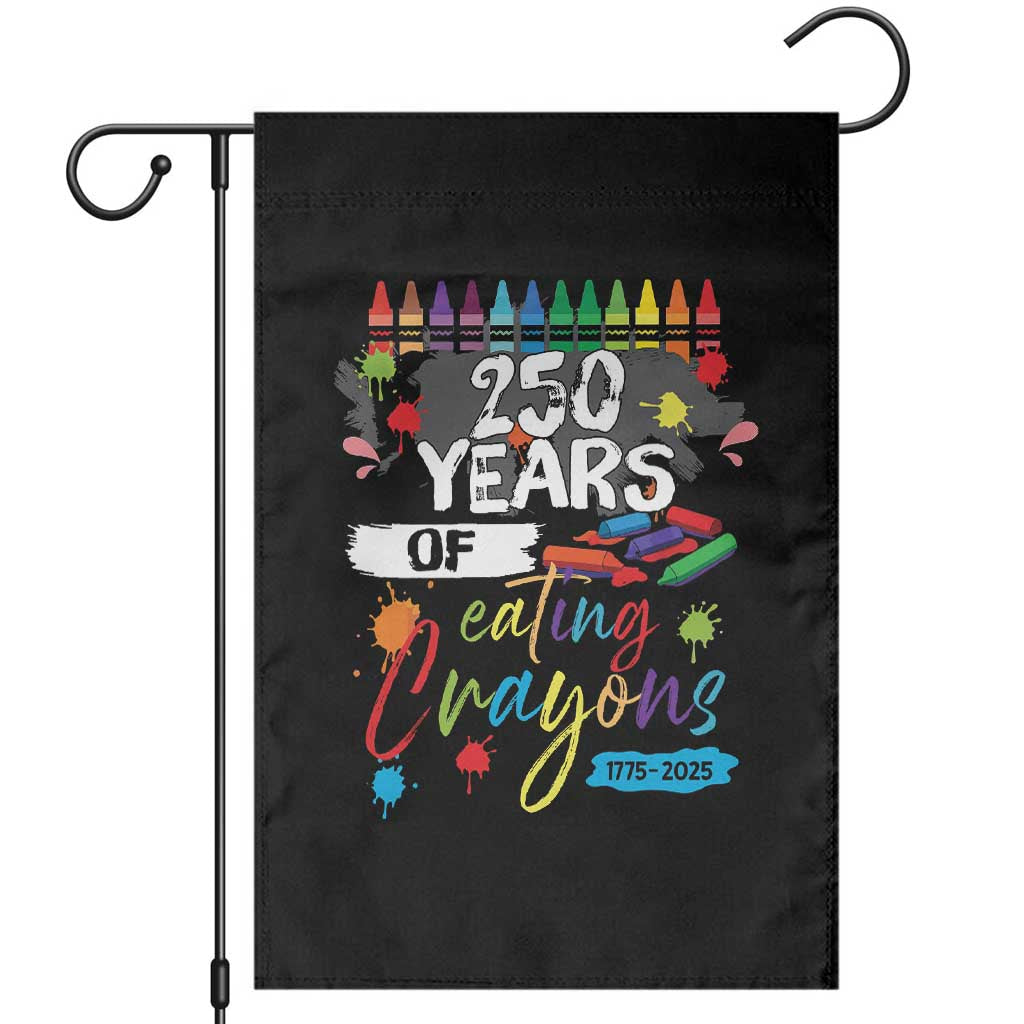 250 Years Of Eating Crayons Garden Flag Marine Veteran 250th Anniversary - Wonder Print Shop