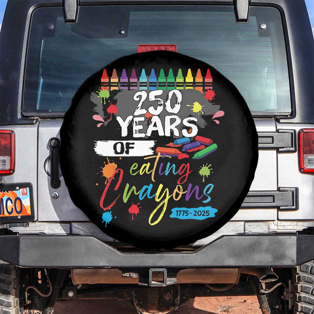 250 Years Of Eating Crayons Spare Tire Cover Marine Veteran 250th Anniversary - Wonder Print Shop