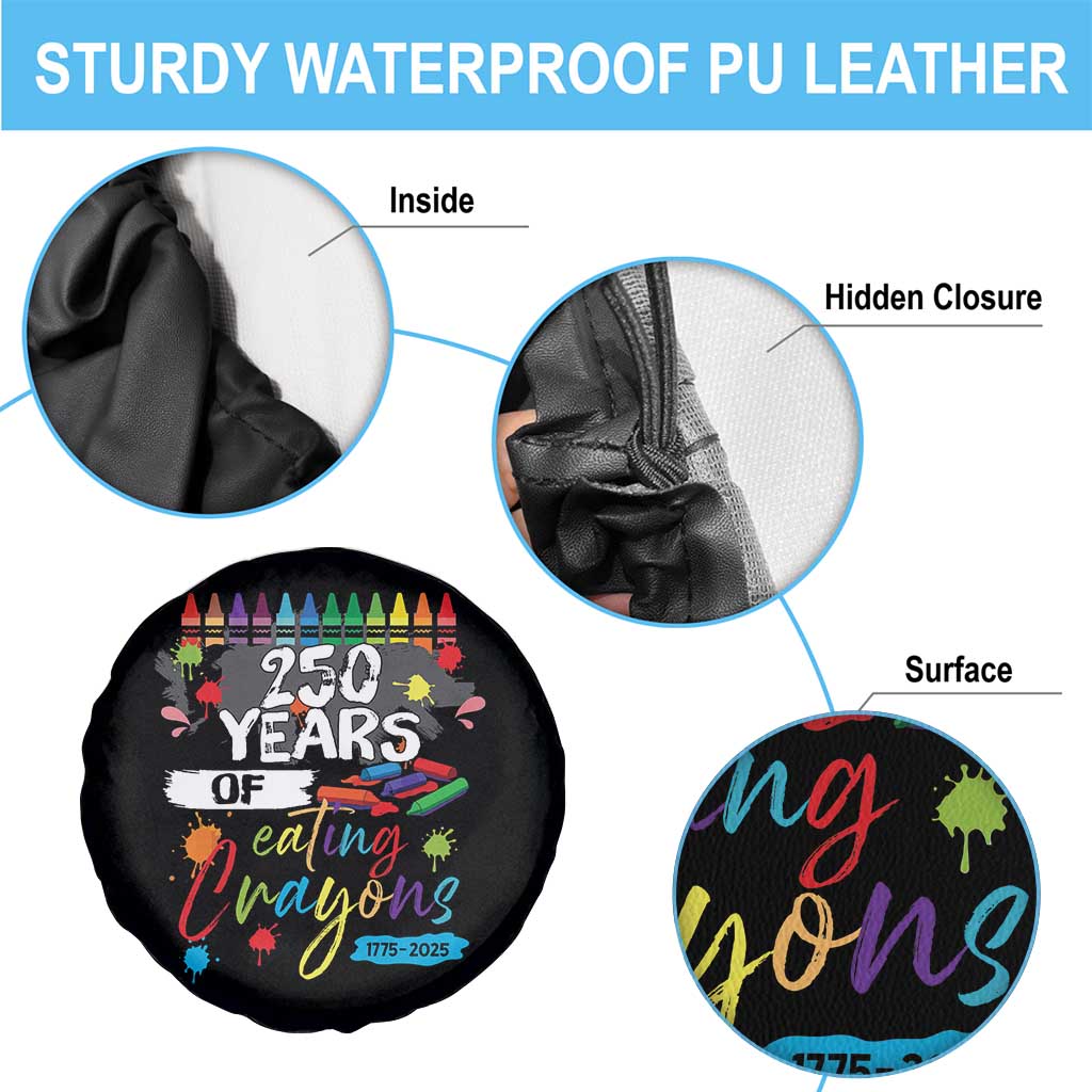 250 Years Of Eating Crayons Spare Tire Cover Marine Veteran 250th Anniversary - Wonder Print Shop