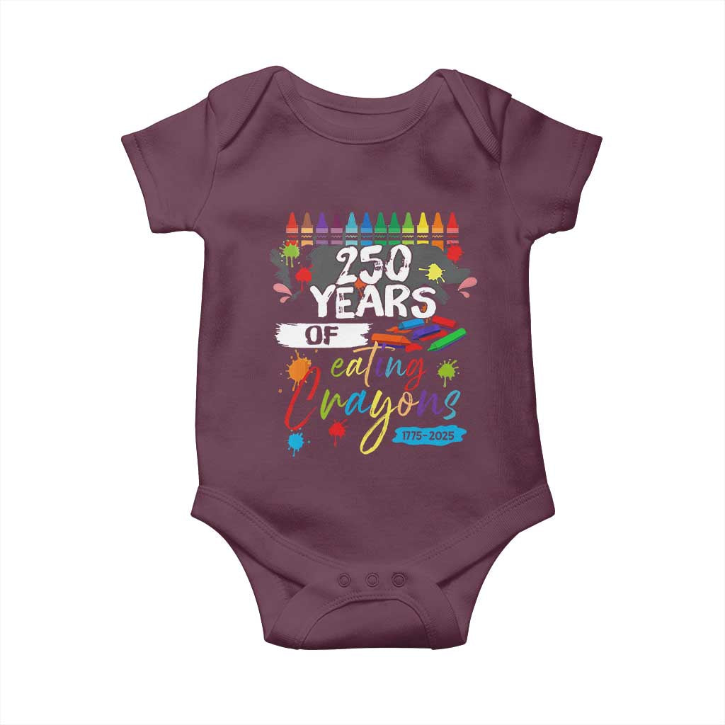 250 Years Of Eating Crayons Baby Onesie Marine Veteran 250th Anniversary - Wonder Print Shop
