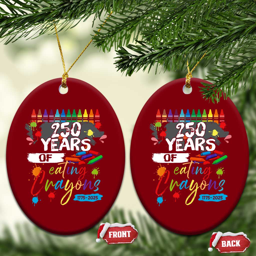 250 Years Of Eating Crayons Ceramic Ornament Marine Veteran 250th Anniversary - Wonder Print Shop