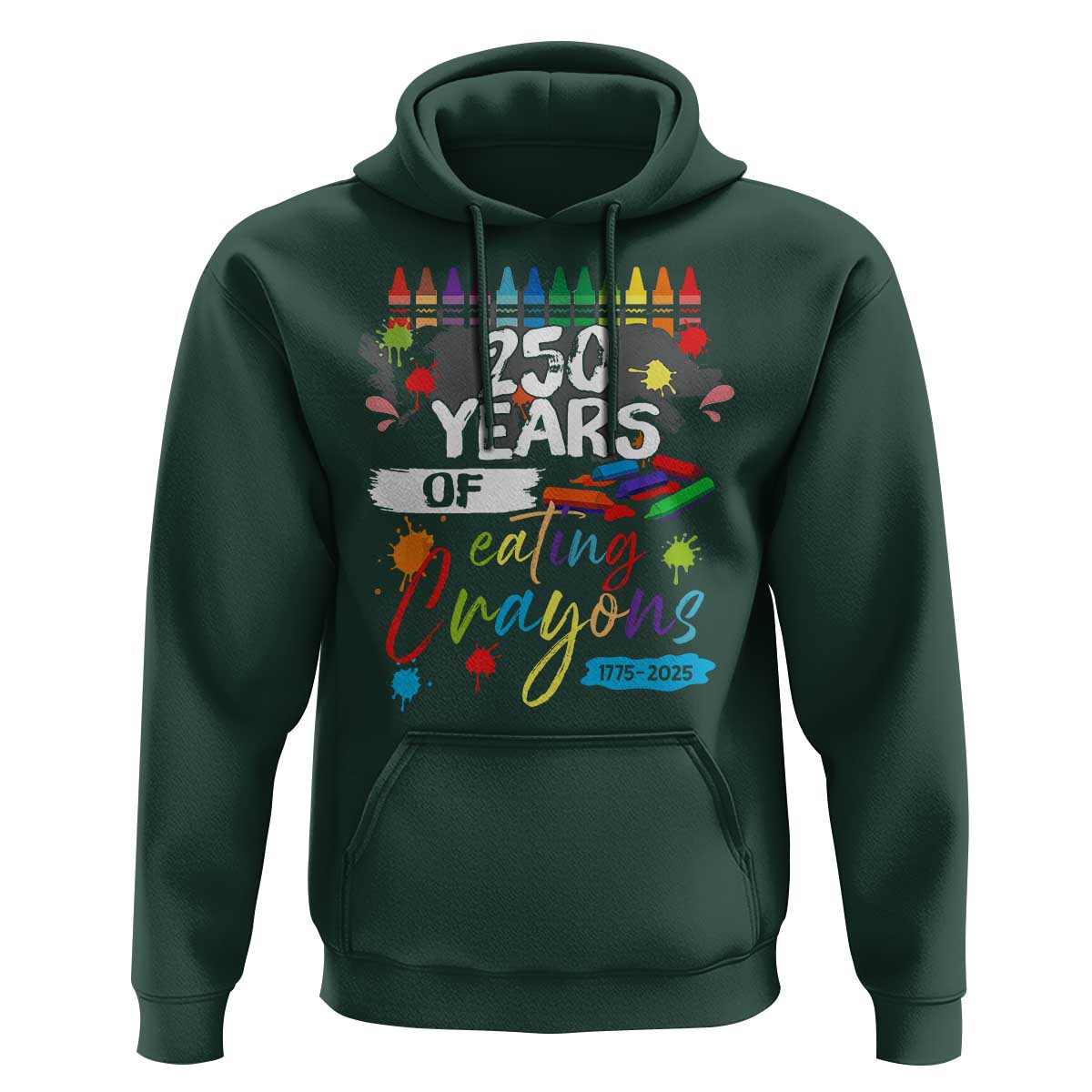 250 Years Of Eating Crayons Hoodie Marine Veteran 250th Anniversary - Wonder Print Shop