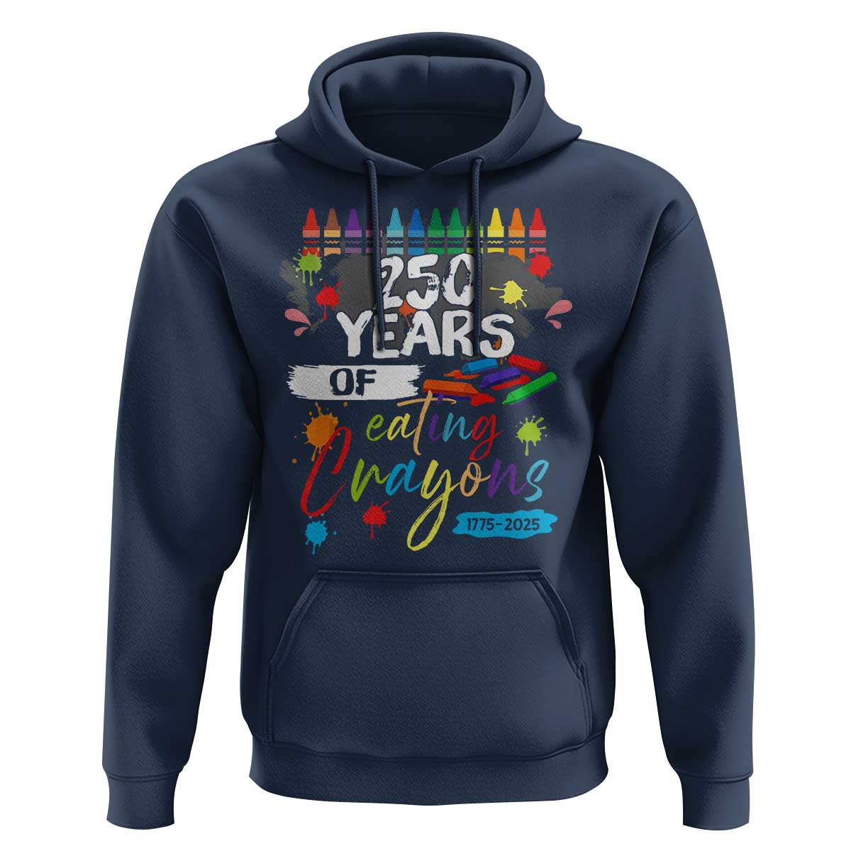 250 Years Of Eating Crayons Hoodie Marine Veteran 250th Anniversary - Wonder Print Shop