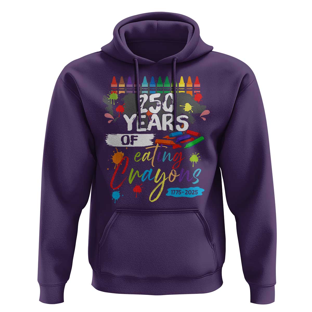 250 Years Of Eating Crayons Hoodie Marine Veteran 250th Anniversary - Wonder Print Shop