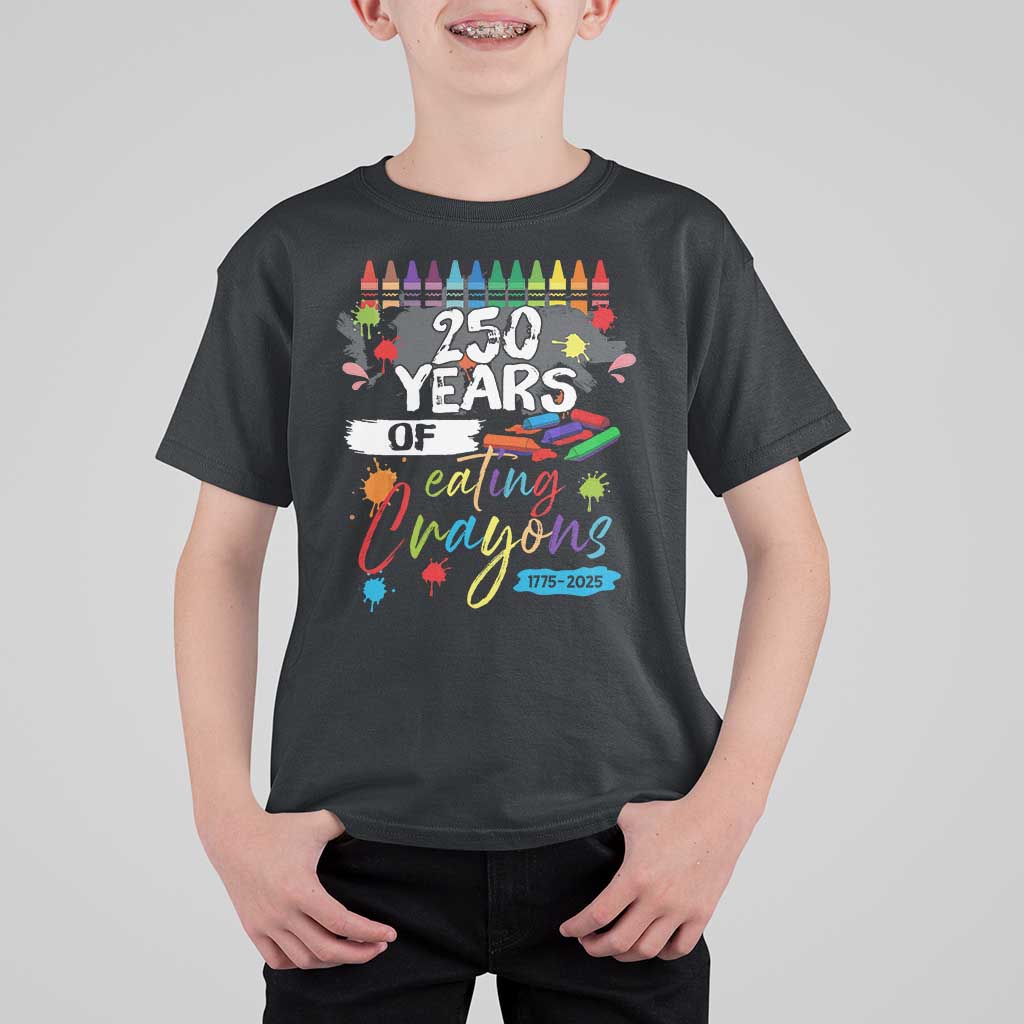 250 Years Of Eating Crayons T Shirt For Kid Marine Veteran 250th Anniversary - Wonder Print Shop