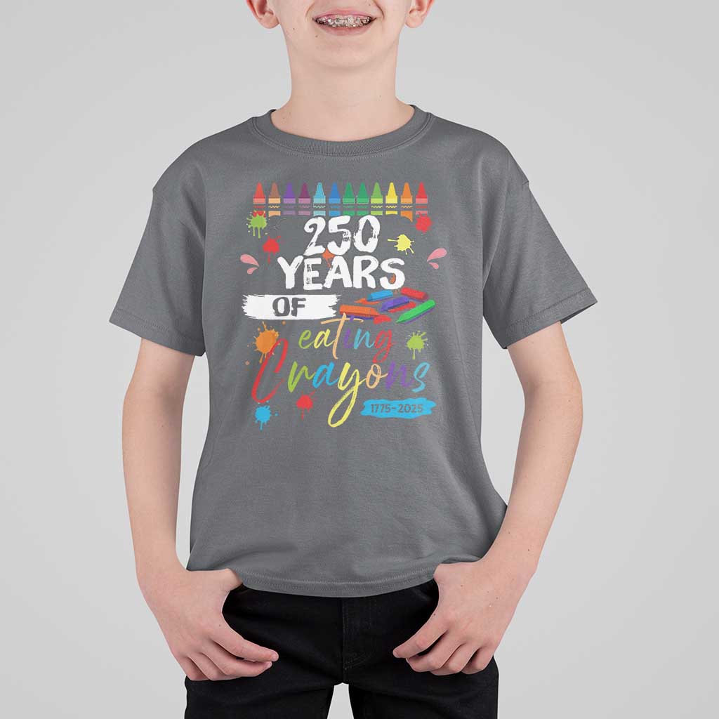 250 Years Of Eating Crayons T Shirt For Kid Marine Veteran 250th Anniversary - Wonder Print Shop