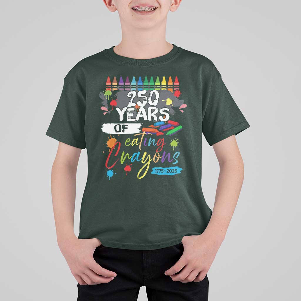250 Years Of Eating Crayons T Shirt For Kid Marine Veteran 250th Anniversary - Wonder Print Shop