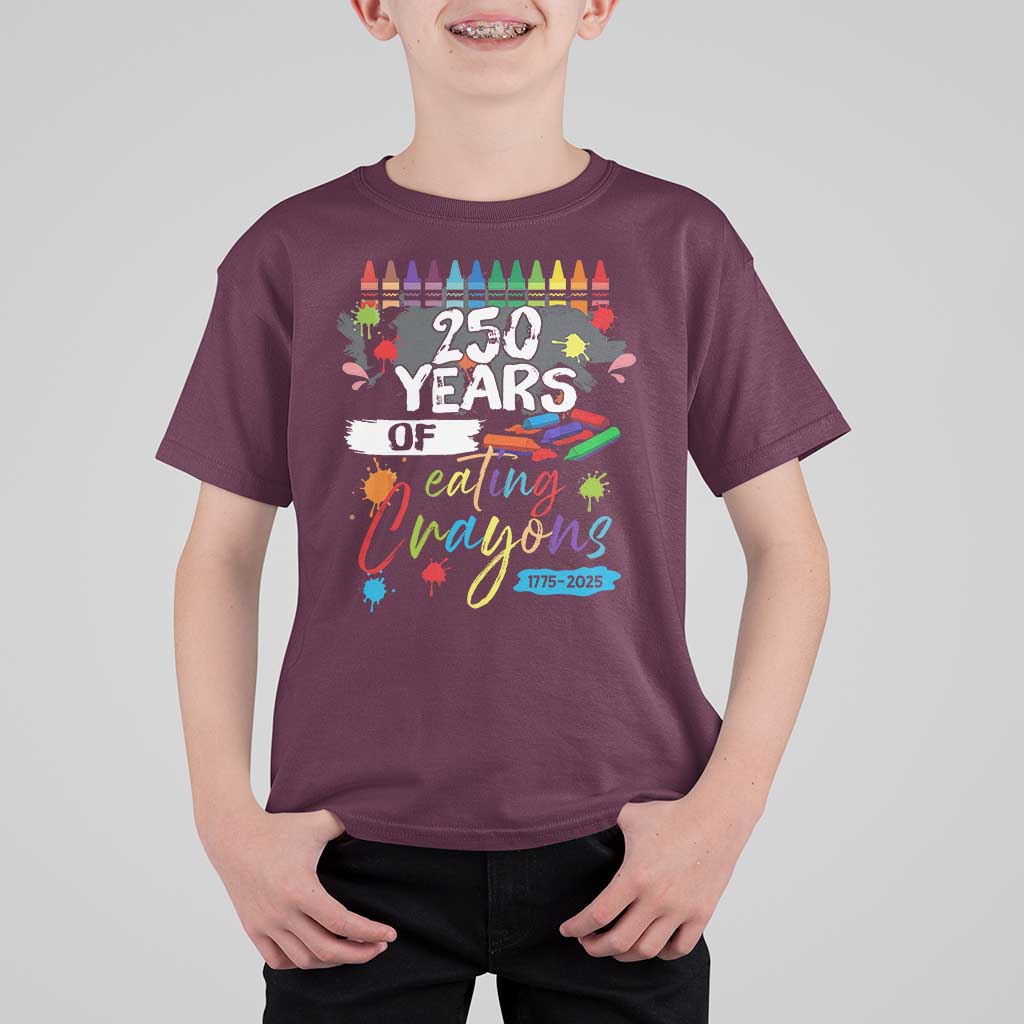 250 Years Of Eating Crayons T Shirt For Kid Marine Veteran 250th Anniversary - Wonder Print Shop