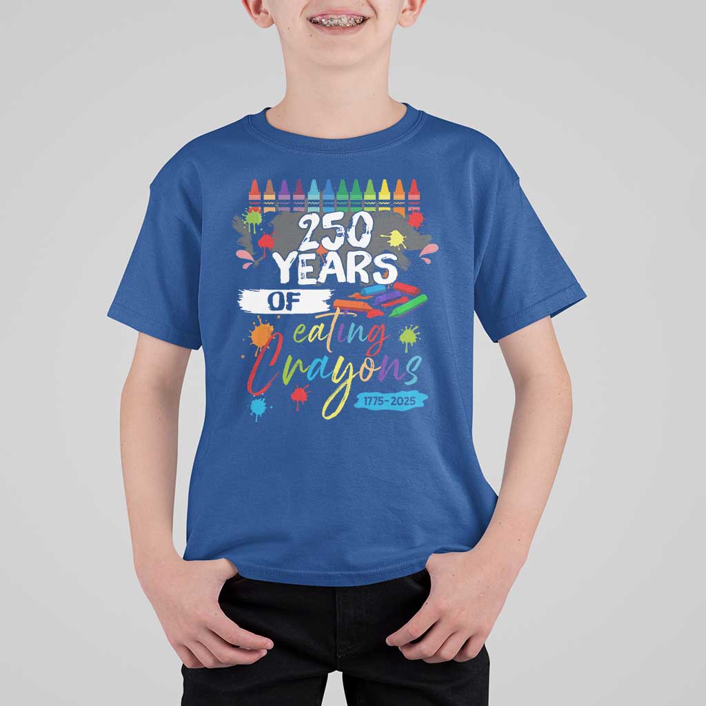 250 Years Of Eating Crayons T Shirt For Kid Marine Veteran 250th Anniversary - Wonder Print Shop