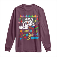 250 Years Of Eating Crayons Long Sleeve Shirt Marine Veteran 250th Anniversary - Wonder Print Shop