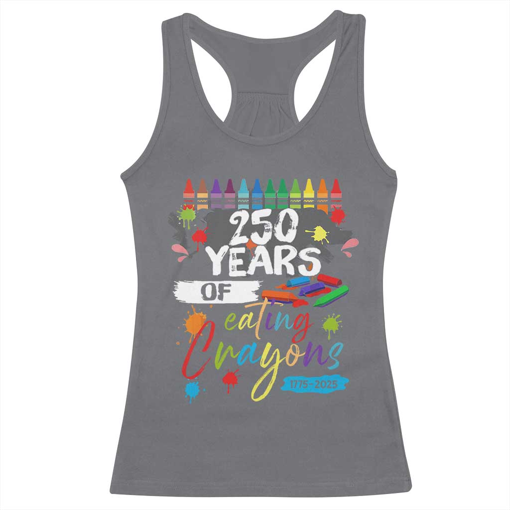 250 Years Of Eating Crayons Racerback Tank Top Marine Veteran 250th Anniversary - Wonder Print Shop