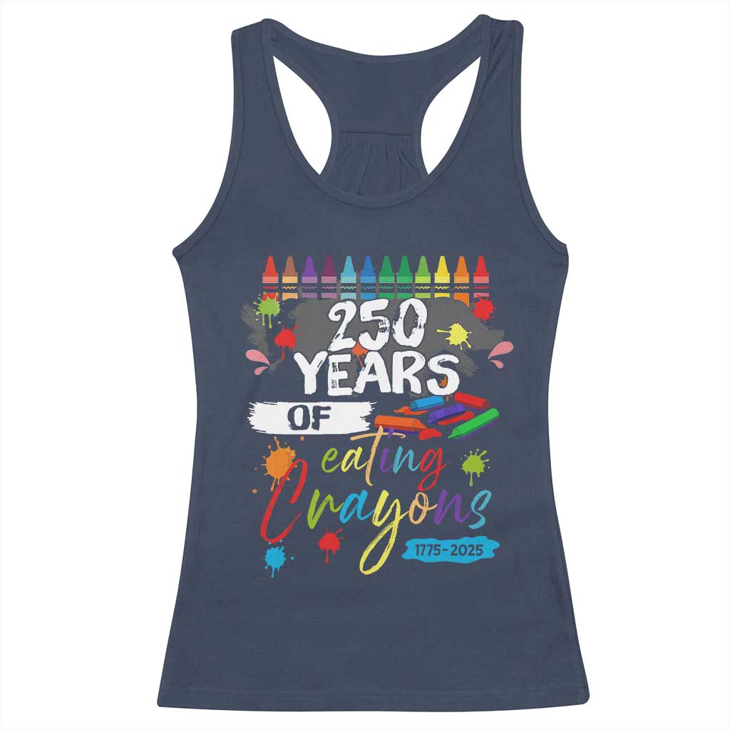 250 Years Of Eating Crayons Racerback Tank Top Marine Veteran 250th Anniversary - Wonder Print Shop
