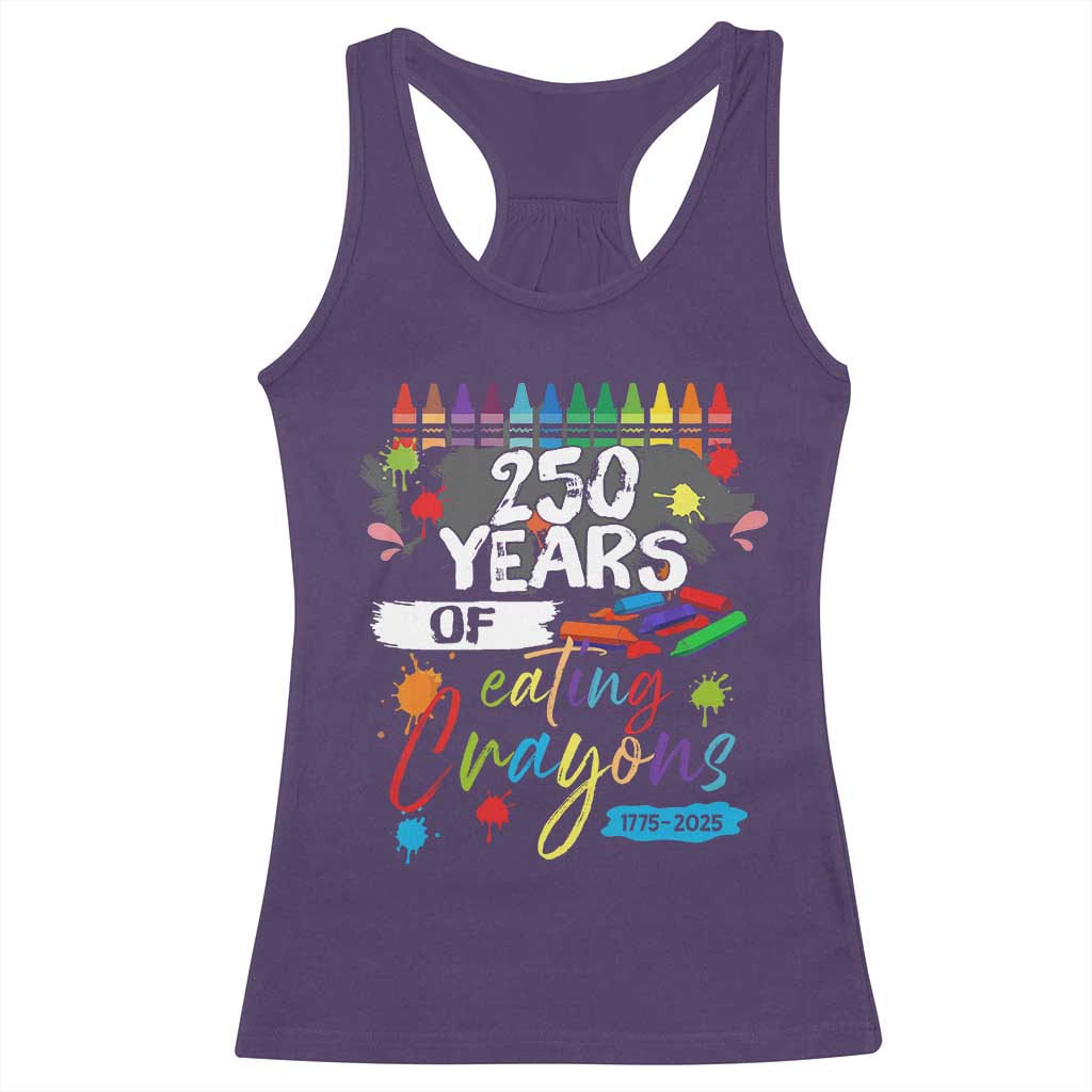 250 Years Of Eating Crayons Racerback Tank Top Marine Veteran 250th Anniversary - Wonder Print Shop