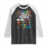 250 Years Of Eating Crayons Raglan Shirt Marine Veteran 250th Anniversary - Wonder Print Shop