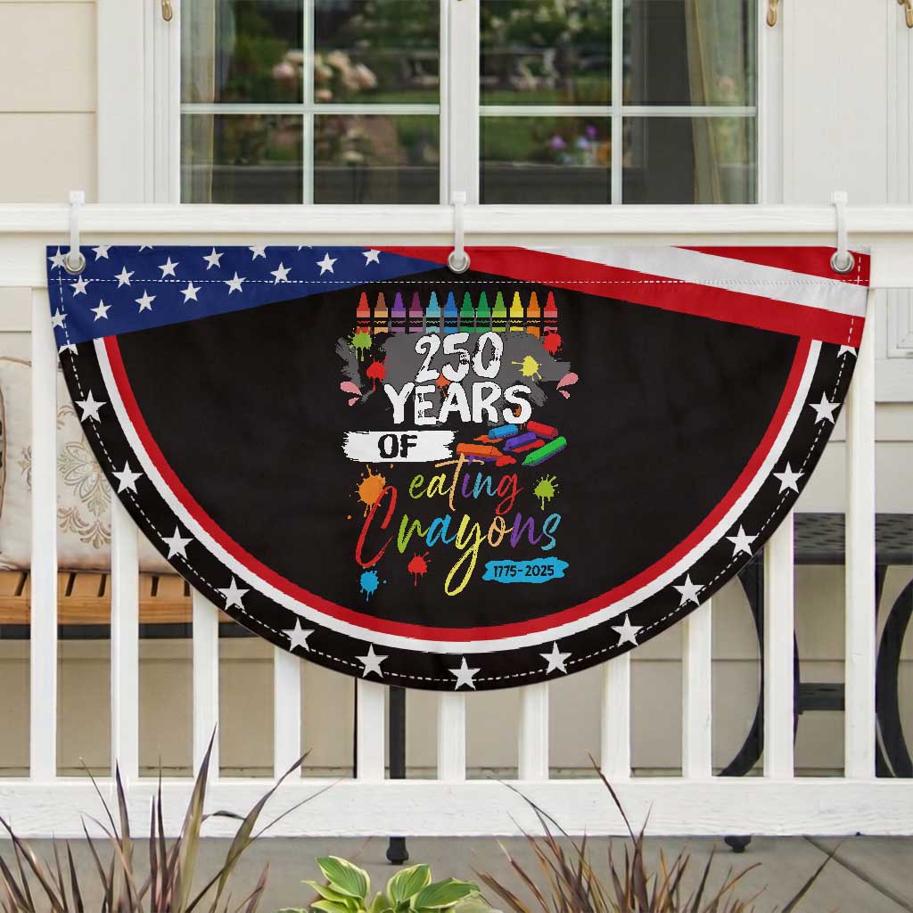 250 Years Of Eating Crayons Patriotic Fan Flag Marine Veteran 250th Anniversary