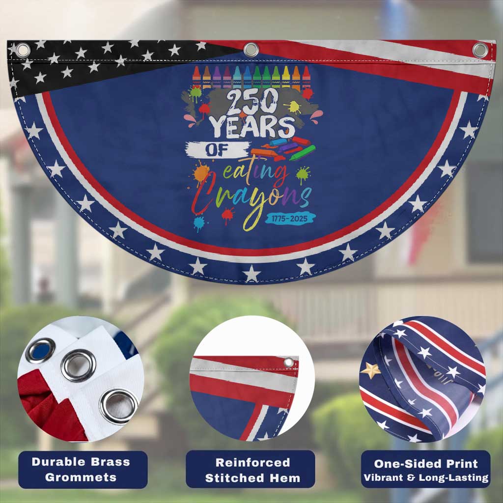 250 Years Of Eating Crayons Patriotic Fan Flag Marine Veteran 250th Anniversary