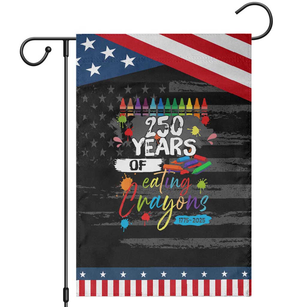 250 Years Of Eating Crayons Garden Flag Marine Veteran 250th Anniversary