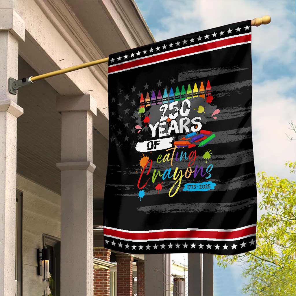250 Years Of Eating Crayons Garden Flag Marine Veteran 250th Anniversary