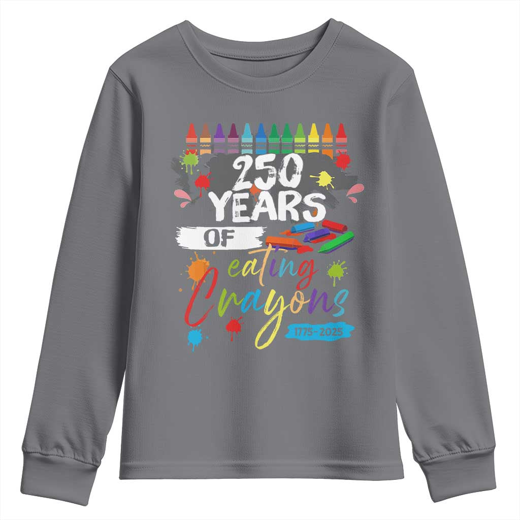 250 Years Of Eating Crayons Youth Sweatshirt Marine Veteran 250th Anniversary - Wonder Print Shop
