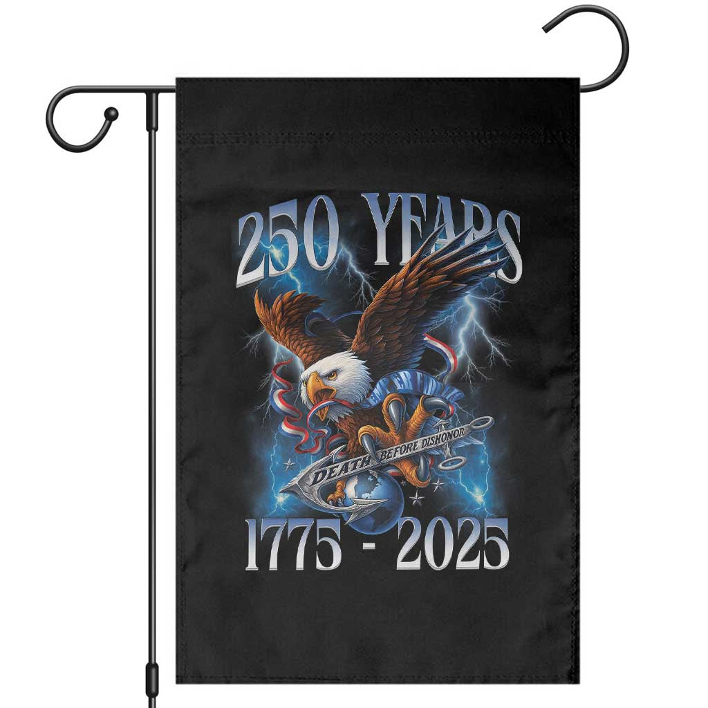 Marine Veteran 250th Anniversary Garden Flag Eagle Patriotic Military Gift for Marines Veterans - Wonder Print Shop