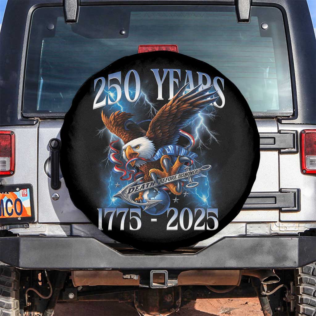 Marine Veteran 250th Anniversary Spare Tire Cover Eagle Patriotic Military Gift for Marines Veterans - Wonder Print Shop