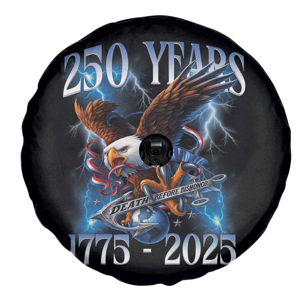 Marine Veteran 250th Anniversary Spare Tire Cover Eagle Patriotic Military Gift for Marines Veterans - Wonder Print Shop
