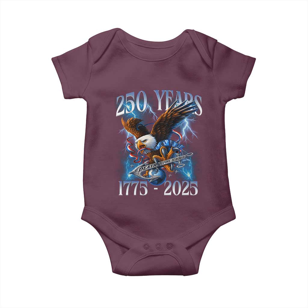 Marine Veteran 250th Anniversary Baby Onesie Eagle Patriotic Military Gift for Marines Veterans - Wonder Print Shop
