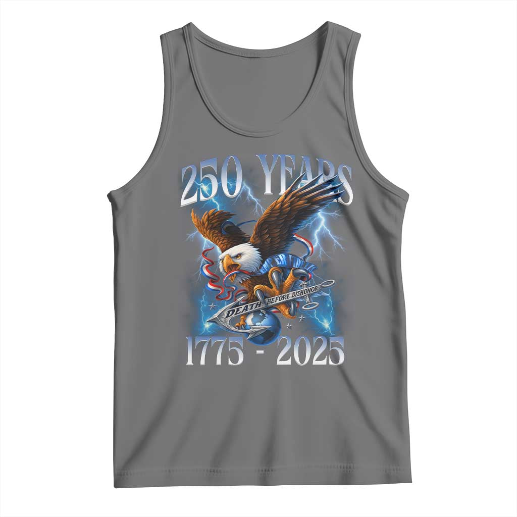 Marine Veteran 250th Anniversary Tank Top Eagle Patriotic Military Gift for Marines Veterans - Wonder Print Shop