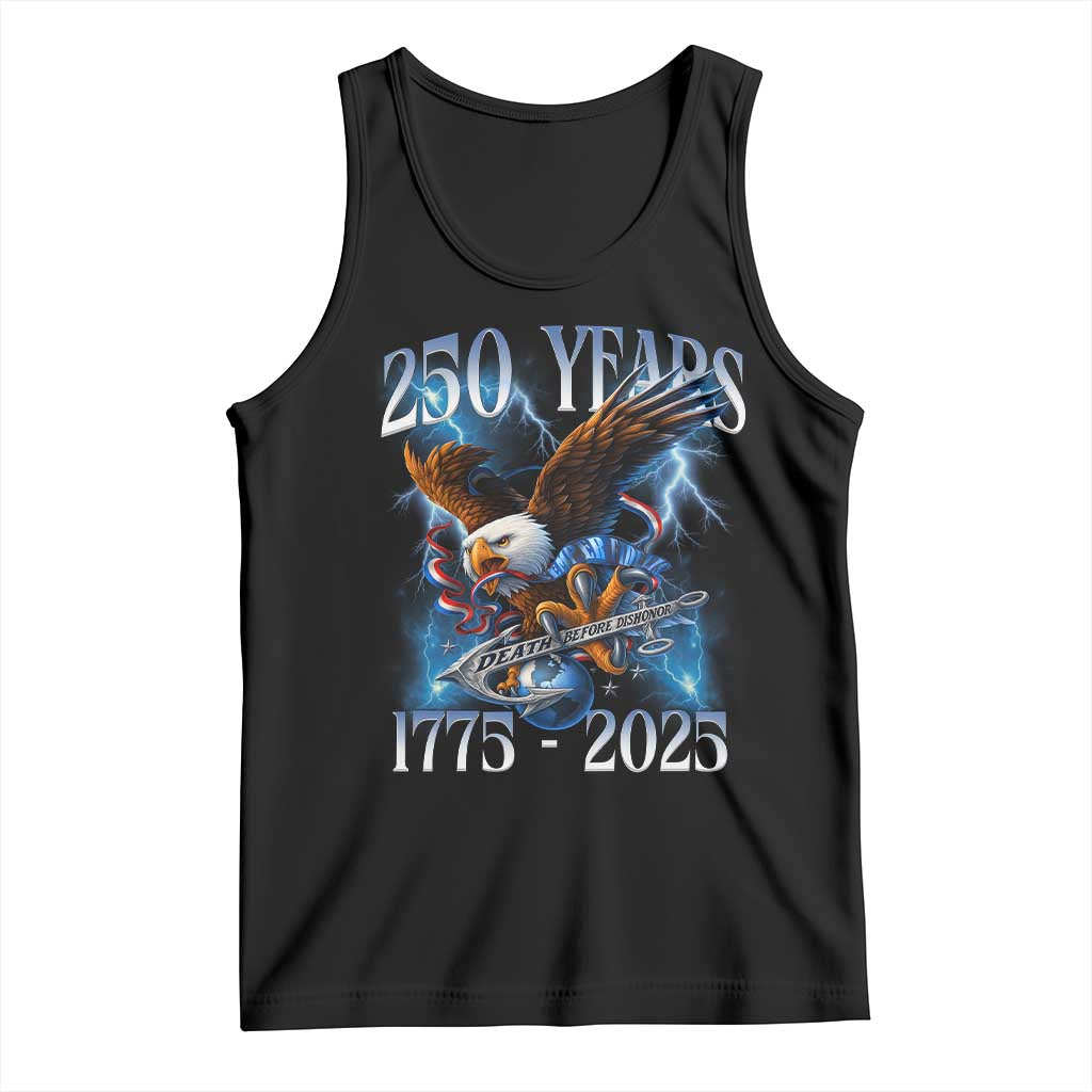 Marine Veteran 250th Anniversary Tank Top Eagle Patriotic Military Gift for Marines Veterans - Wonder Print Shop