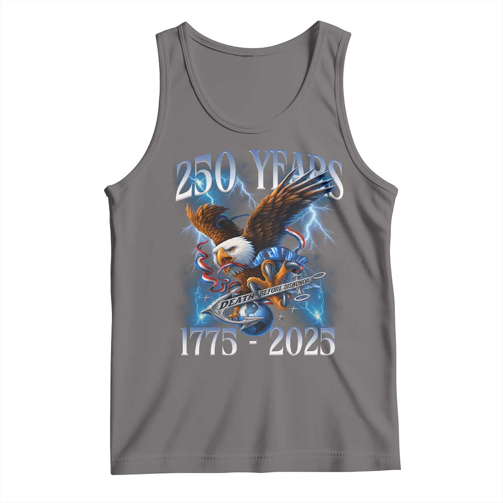 Marine Veteran 250th Anniversary Tank Top Eagle Patriotic Military Gift for Marines Veterans - Wonder Print Shop