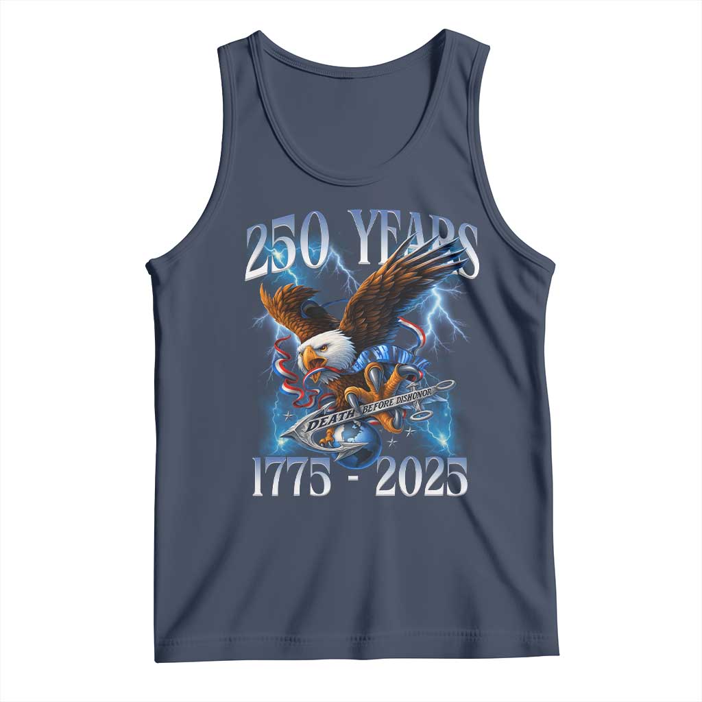 Marine Veteran 250th Anniversary Tank Top Eagle Patriotic Military Gift for Marines Veterans - Wonder Print Shop